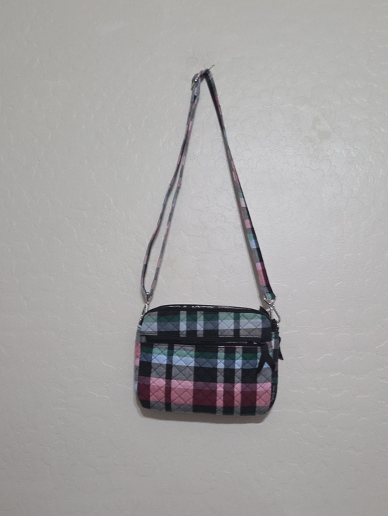 Vera Bradley Handbags - Vera Bradley Quilted Plaid Crossbody in Red, Black & Green
